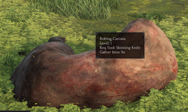 A screenshot of a dead brown creature of some sort, possibly a cow.